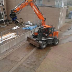 Graafmachine met machinist Poortvliet